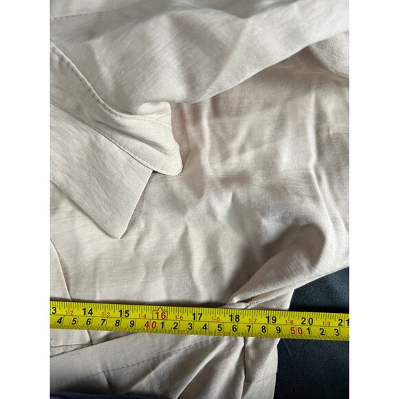 Kate Hewko Draped Shirt Dress Cream *Dimensions in Picture* - Picture 6 of 6